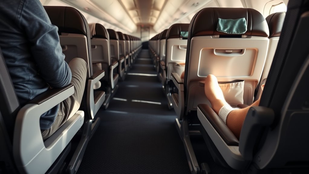 Comparison of airline seat pitch and passenger legroom