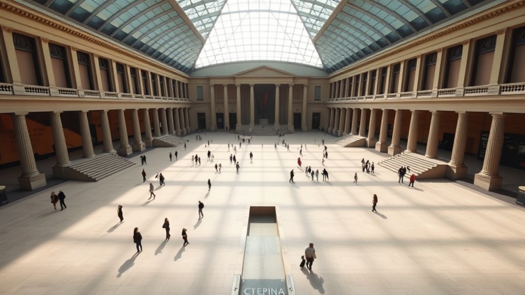 British Museum Least Busy Visit Days And Times: Everything You Need to Know A busy Great Court inside the British Museum during peak midday hours