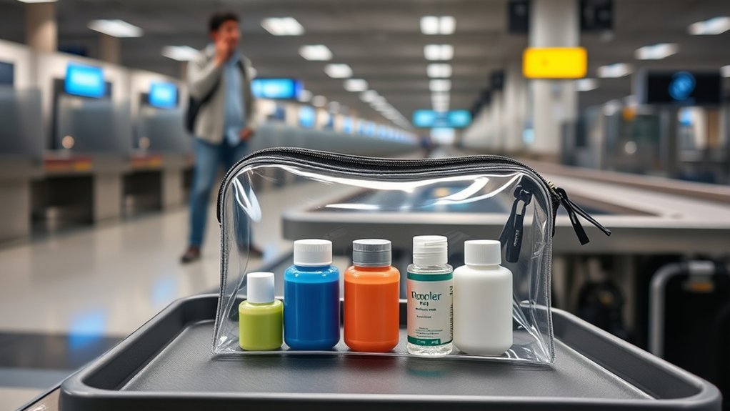 Slime packed in a small travel container for TSA carry-on screening