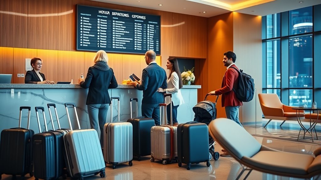 Travel staff reviewing passenger and guest counts for a booking