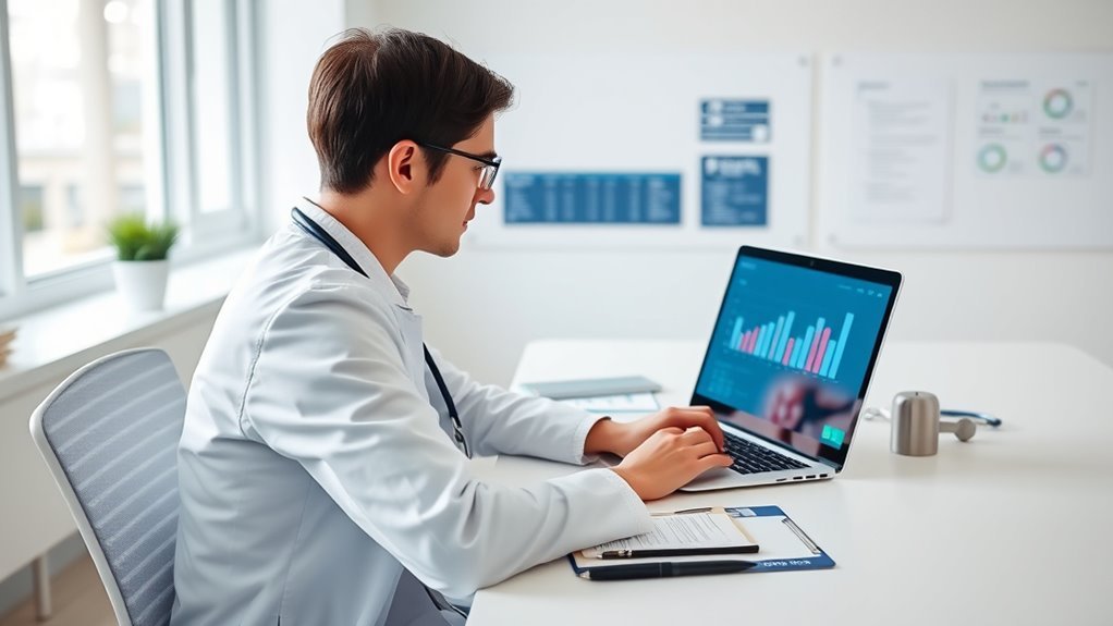 Healthcare team reviewing patient information in an electronic medical record