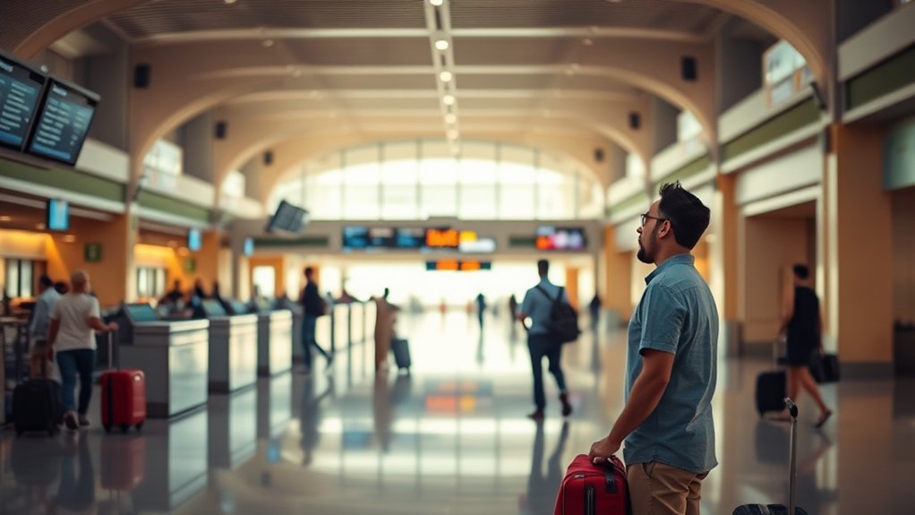 Traveler preparing for departure from Bali DPS Airport