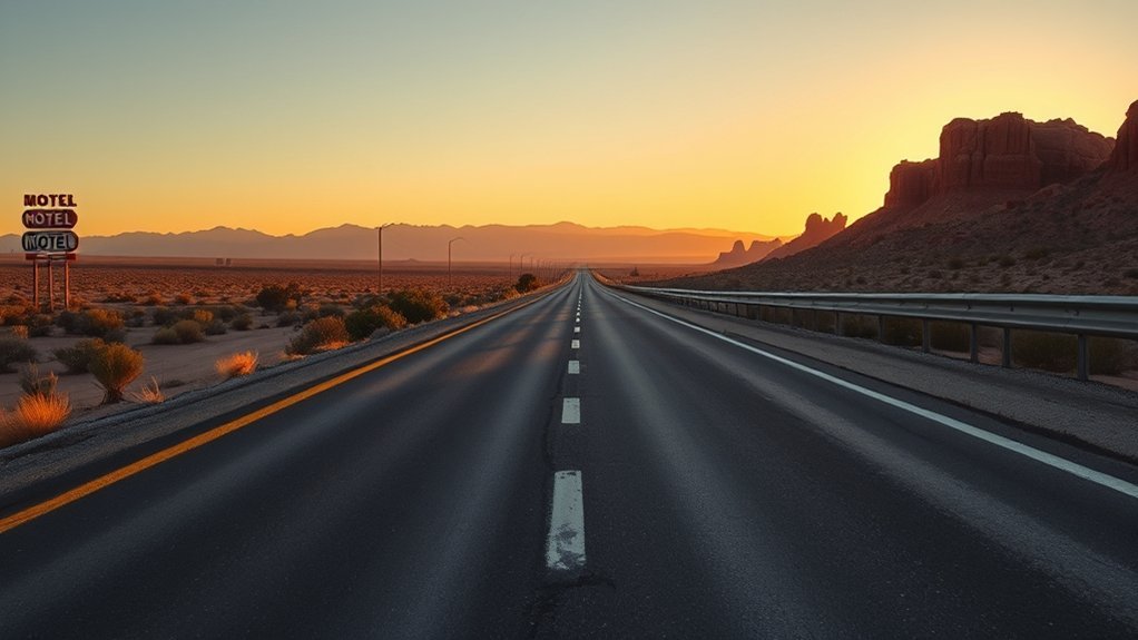 Besttime Of Year to Visit: Best Routes & Travel Tips Traveler checking changing weather and road conditions before a Route 66 drive