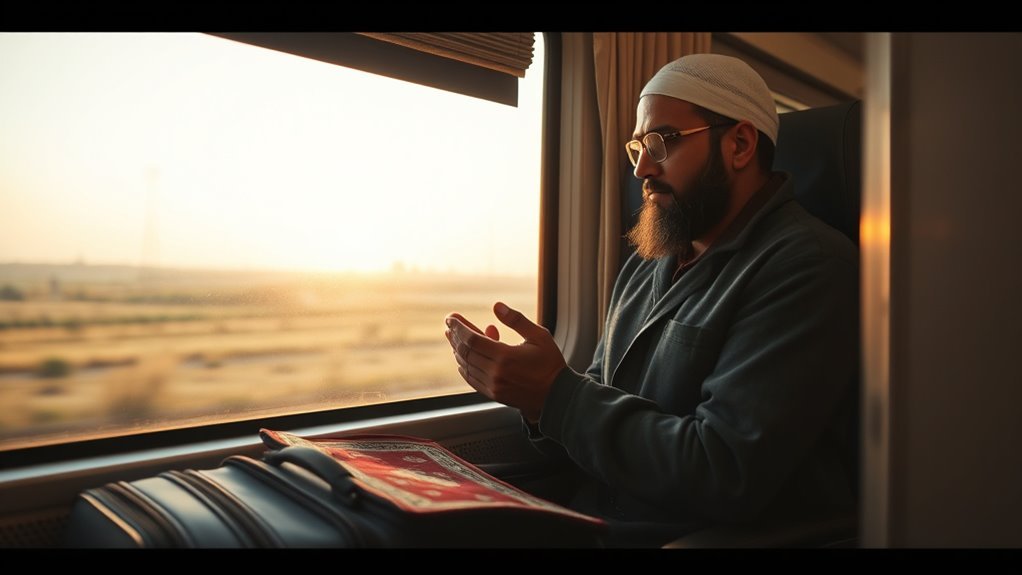 praying while traveling seated