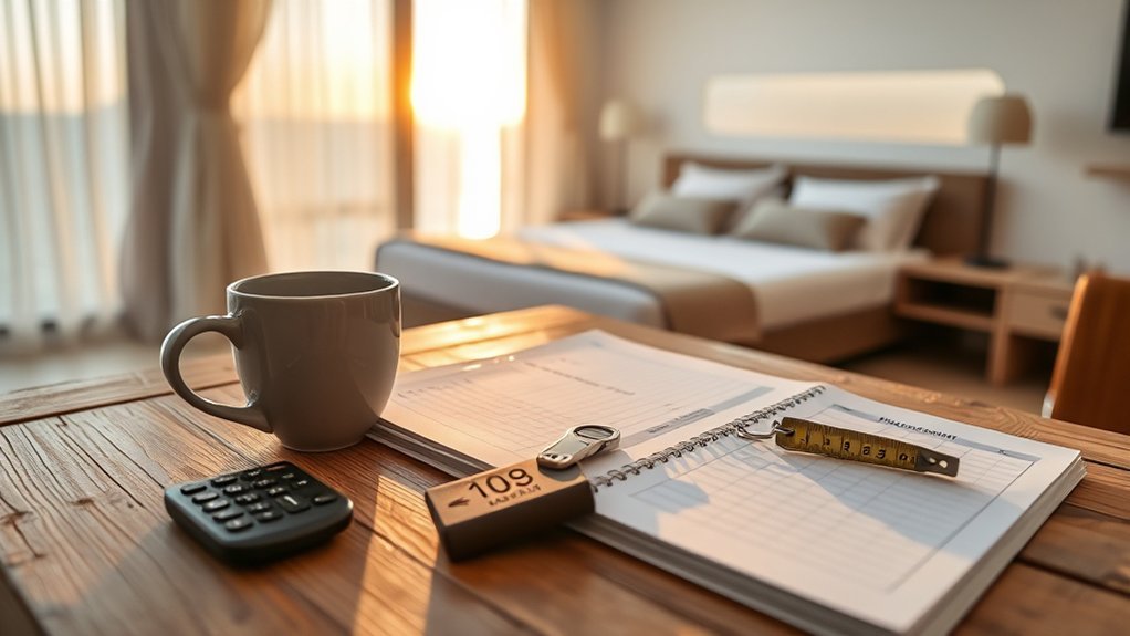 What Does Per Accommodation Mean: Definition & Meaning Explained Vacation rental host analyzing pricing strategy spreadsheet and fixed stay operating costs