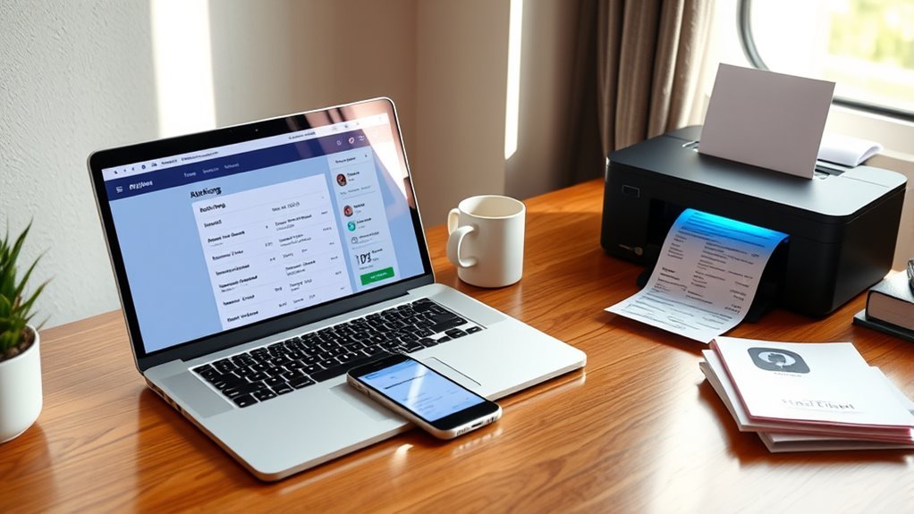 Print or save an American Airlines receipt as a PDF