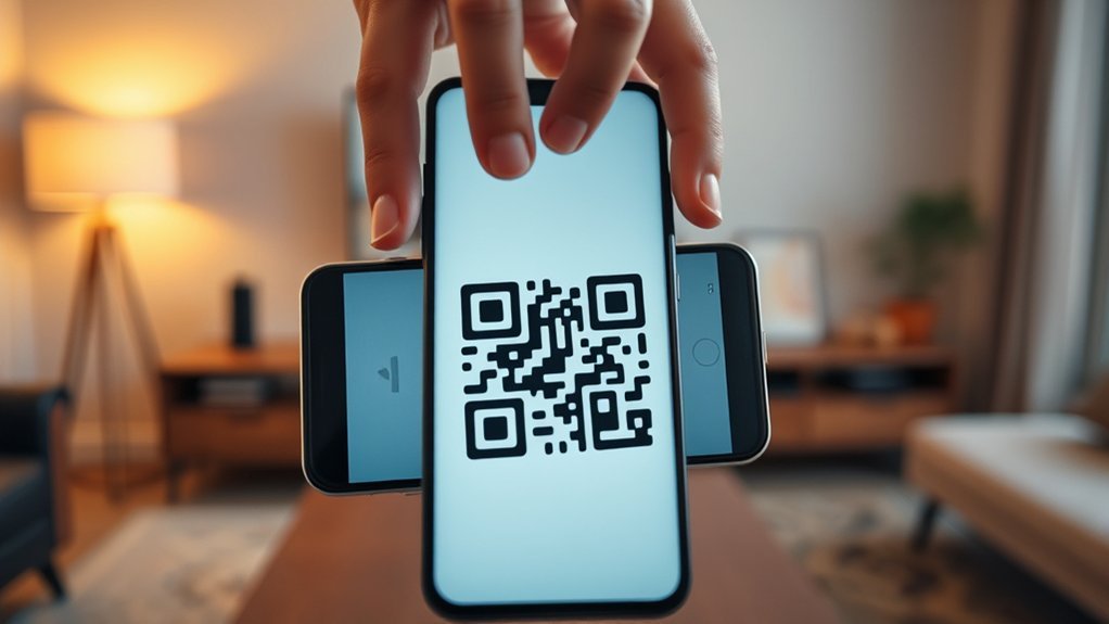 Netflix QR-code and remote sign-in options on a TV