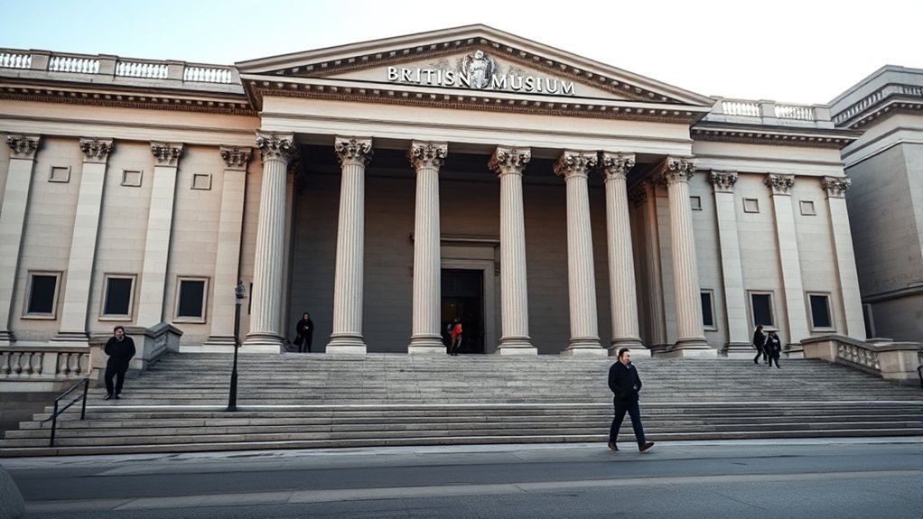British Museum Least Busy Visit Days And Times: Everything You Need to Know Winter view outside the British Museum courtyard during low tourist season