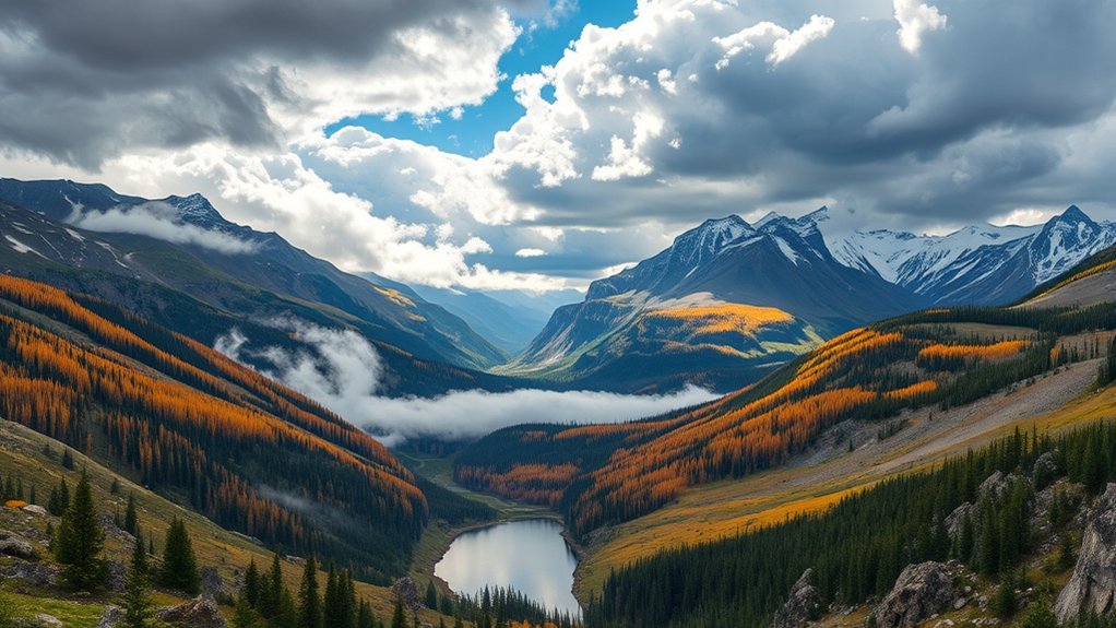 fast-changing clouds and weather over the Canadian Rockies