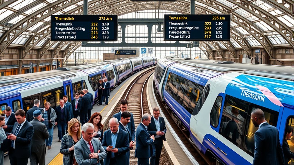Thameslink train running on a frequent cross-London service