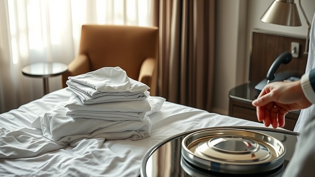 Room Service We Need Sheets Ahsin: Everything You Need to Know Hotel guest politely requesting fresh sheets from housekeeping