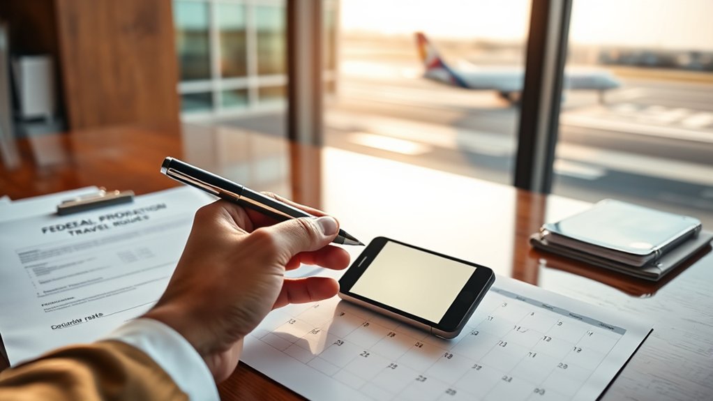 steps for requesting federal probation travel permission