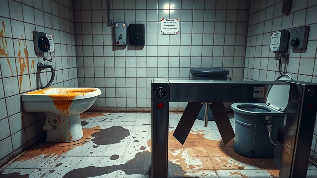 paid public restroom fees supporting cleaning and maintenance