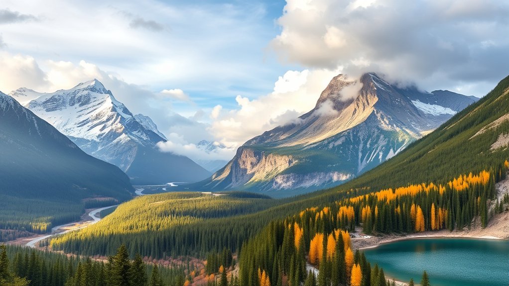 monthly temperature rain and snow changes in the Canadian Rockies