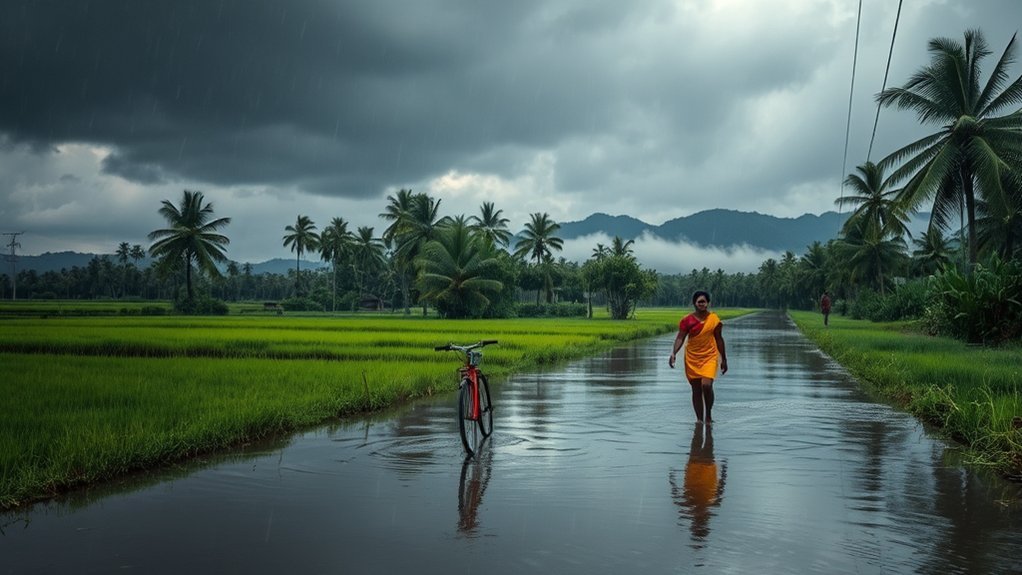The Season When It Rains A Lot In Southern Asia: Everything You Need to Know Diagram of seasonal monsoon winds carrying moisture across South Asia