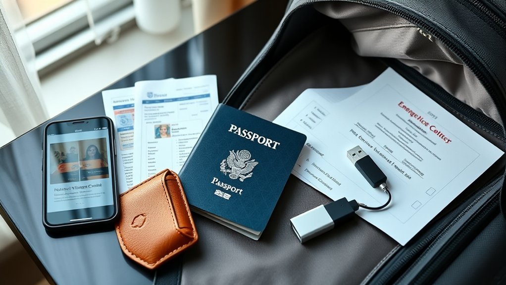 securely store travel documents