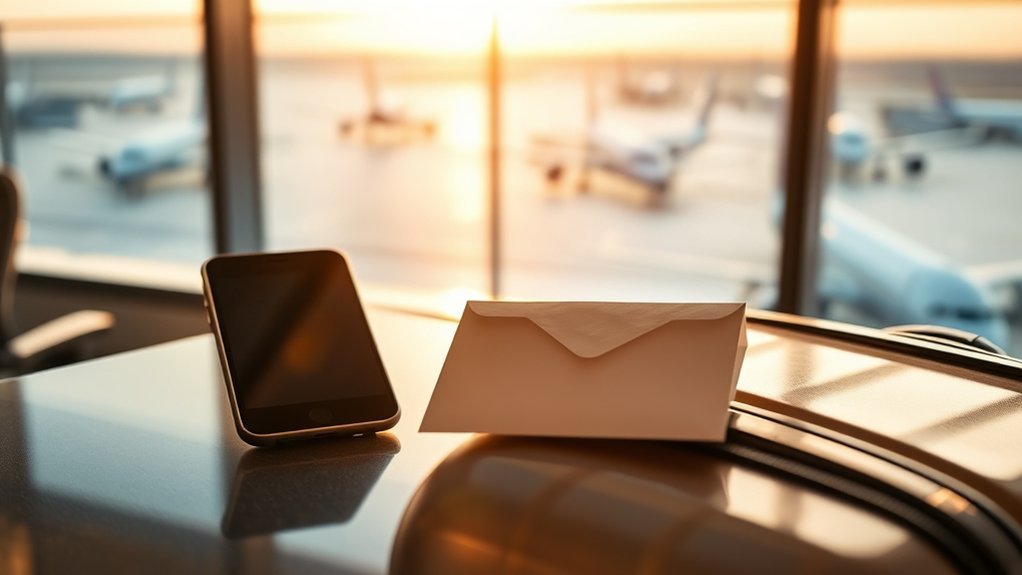 Person holding smartphone displaying transferable airline ticket details