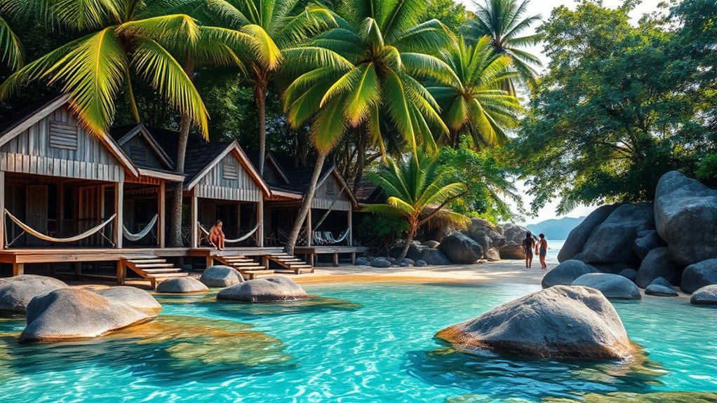O Sane Beach Bungalows: Everything You Need to Know Snorkeling and relaxing beside the rocks at Ao Sane Beach in Phuket