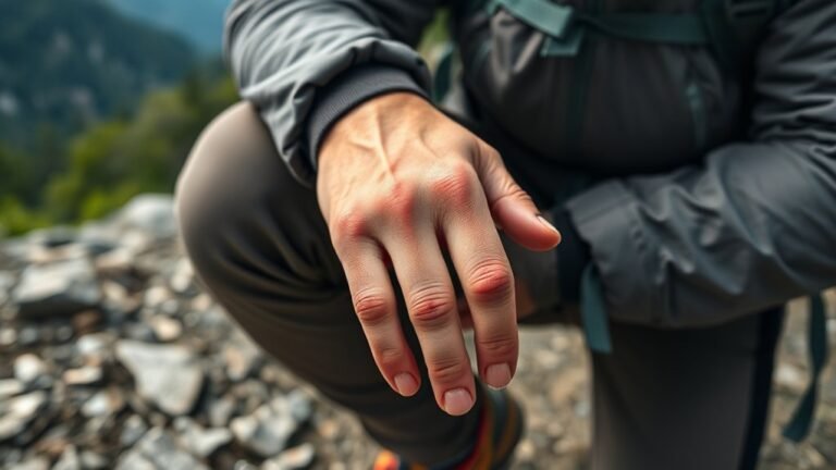 sore fingers after hiking