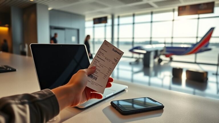 south west airlines receipts