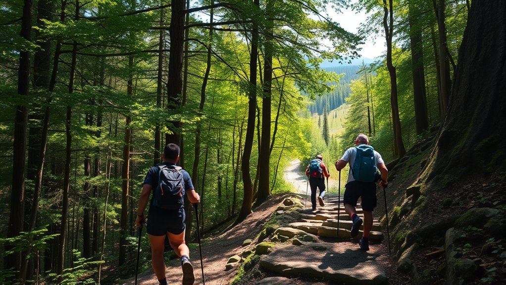 Is 0.6Km With 111M Elevation Gain Considered Alot For Hiking?: Distance & Travel Options Hiker climbing a short, steep trail with significant elevation gain