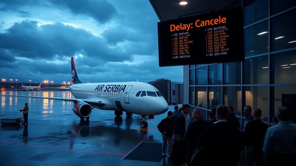 Air Serbia passenger support during flight delays and cancellations
