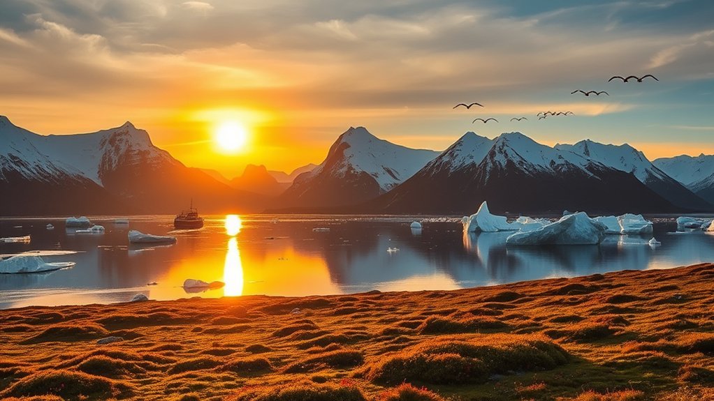 Summer adventures in Svalbard with snowy Arctic mountains and fjords