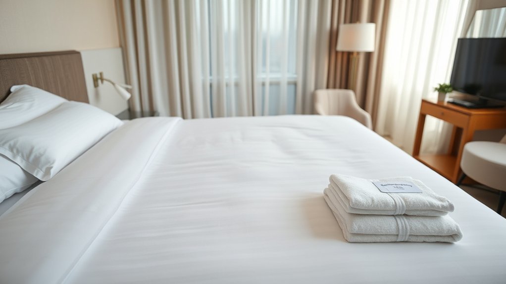 We Wont Change Bed Sheet For 3Days Hotel: Complete Hotel Guide Hotel bed prepared under a three-day sustainable linen-change policy
