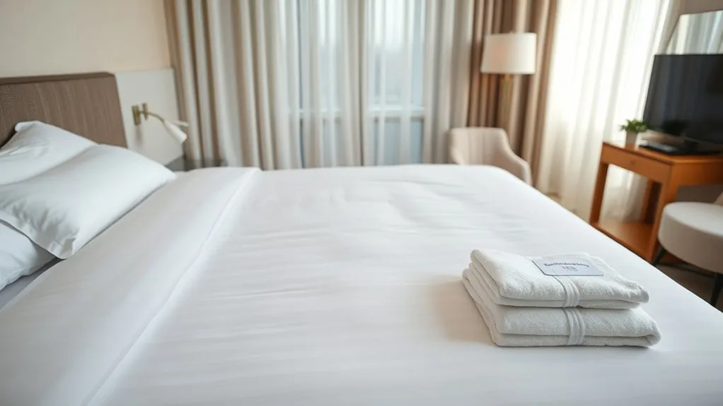 Hotel Didn't Change Sheets for 3 Days? What It Means Hotel bed prepared under a three-day sustainable linen-change policy