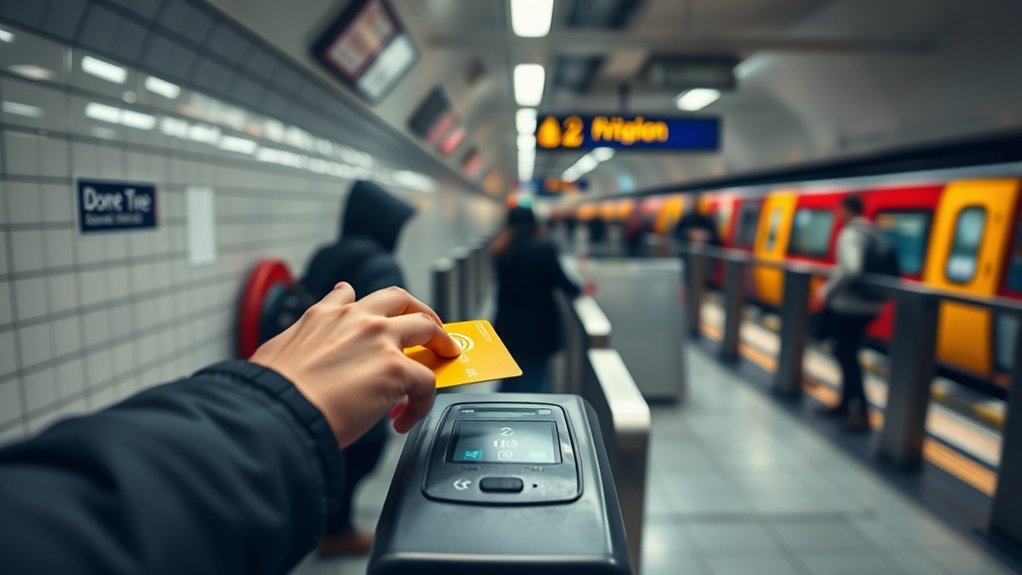 Tap And Go London Zones 1-2: Everything You Need to Know passenger tapping a contactless payment method at a London Tube gate