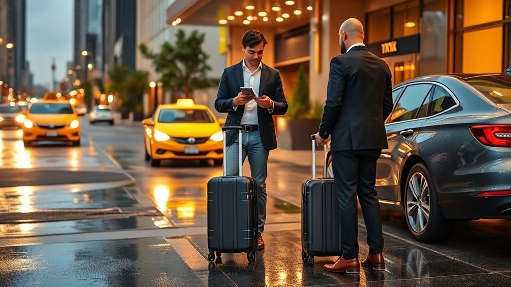 How Much to Tip: Best Routes & Travel Tips Passenger paying fare and tipping taxi driver inside a New York City cab