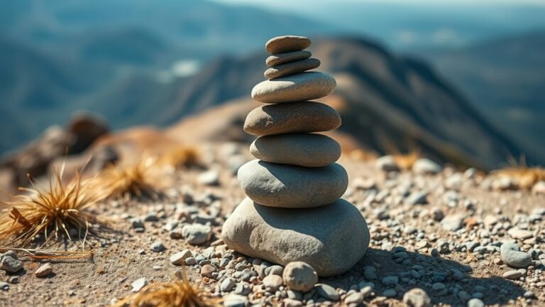 trail marker rock stack