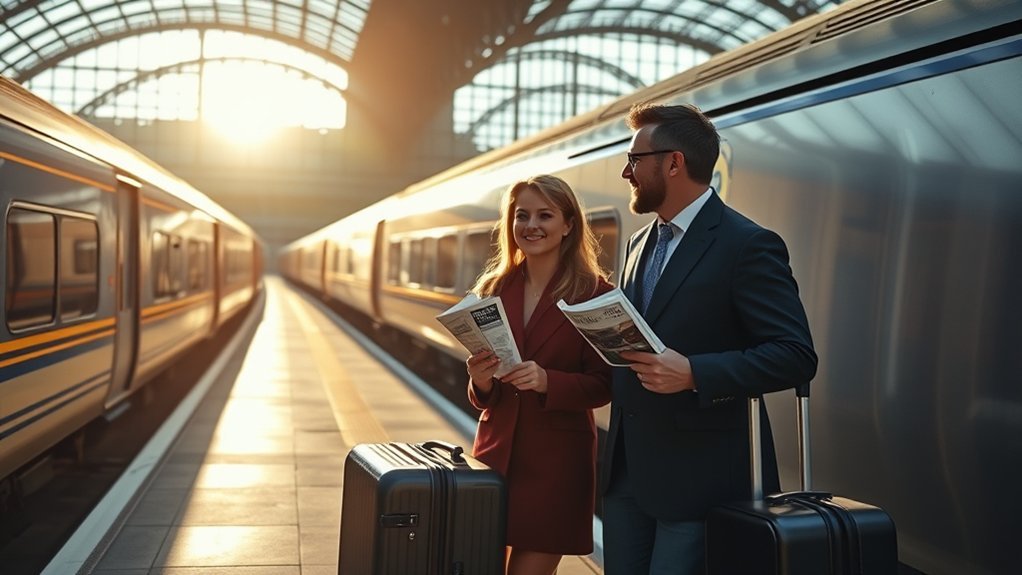 Southwestern Railway Travel to Normandy: Travel Guide Eurostar high-speed train preparing for cross-channel departure to Paris