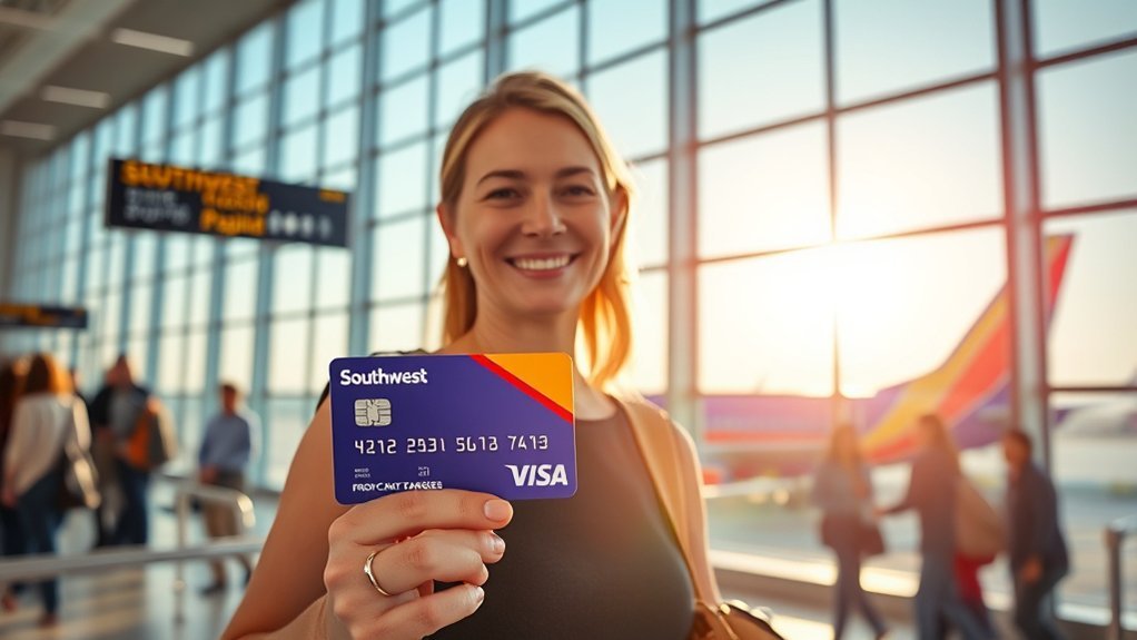 Southwest Seat Selection Process: Complete Guide 2026 Traveler benefiting from Rapid Rewards credit card priority perks at the airport
