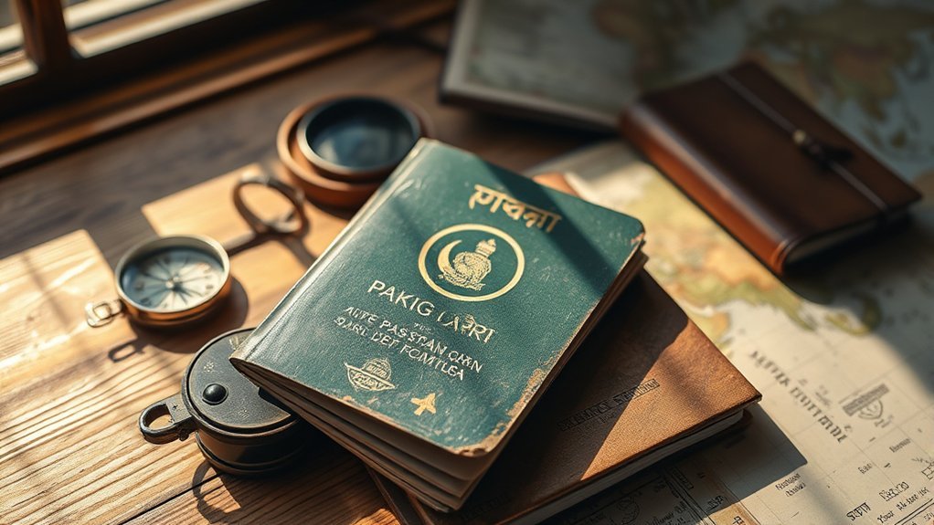 Pakistani passport with valid visa for international travel