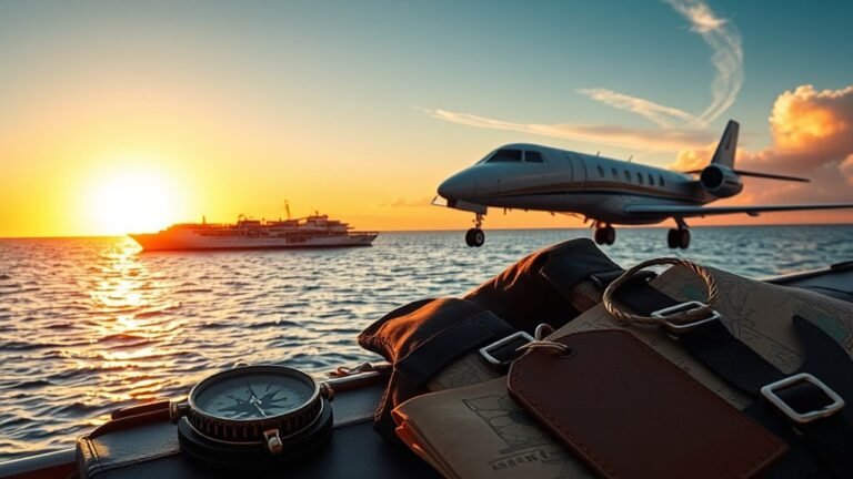 traveling by boat or air