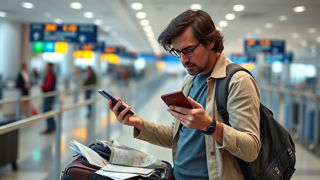 Boarding pass, passport, and travel itinerary on a desk for traveling with a DUI record