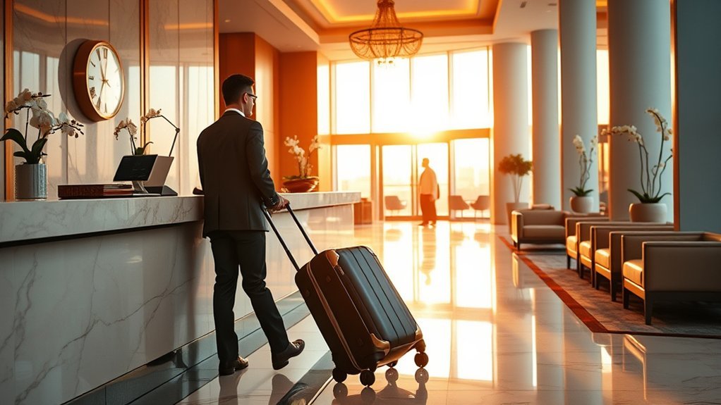 Can U Check In Earlier Ik. A Hotel Even If Ot S...: Complete Hotel Guide hotel reception desk showing typical afternoon check-in times