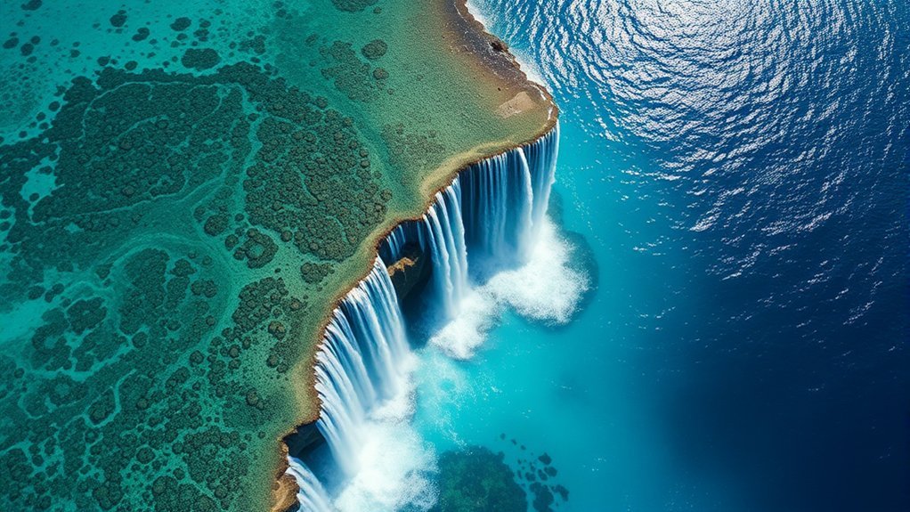 How Do Underwater Waterfalls Work: Everything You Need to Know diagram showing formation of a density-driven underwater waterfall