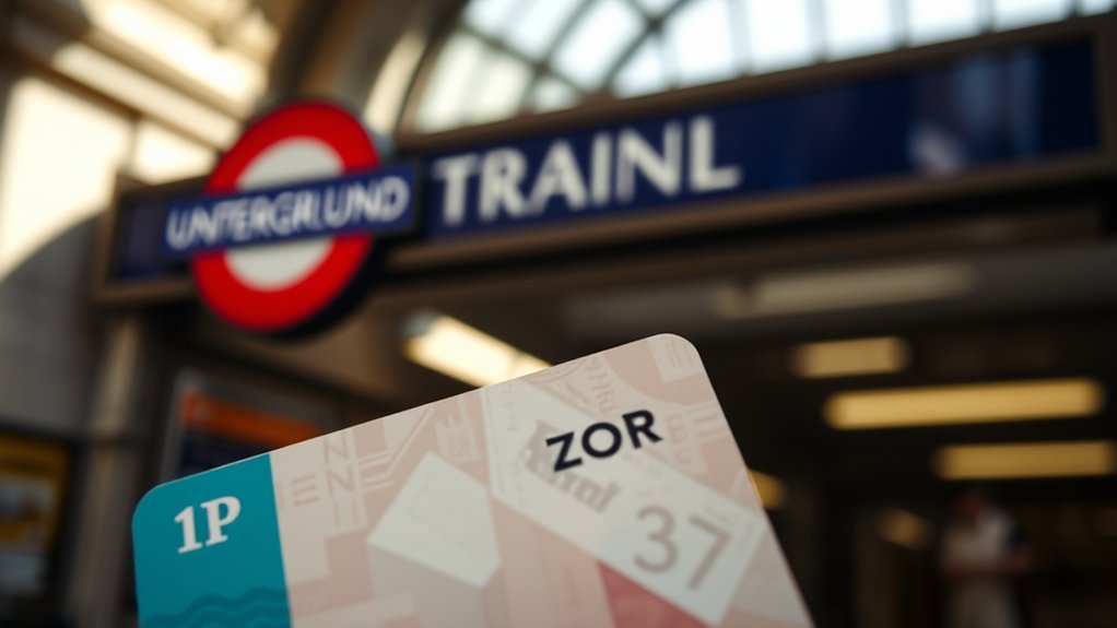 London Underground travel covered by a Zones 1 to 3 Travelcard