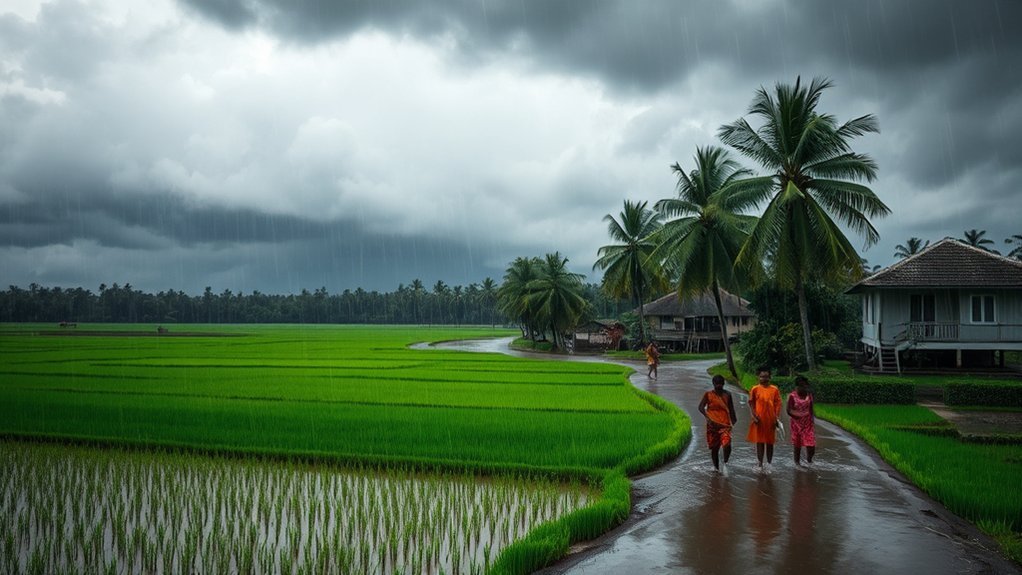 The Season When It Rains A Lot In Southern Asia: Everything You Need to Know Illustration of more variable South Asian monsoon rainfall with dry spells and intense downpours