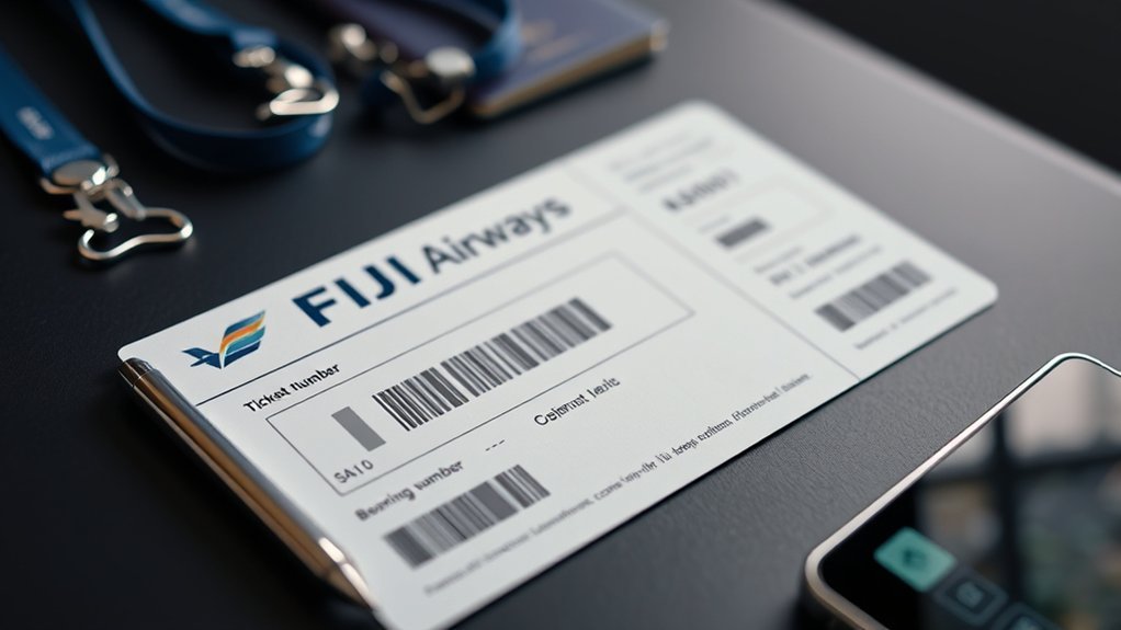 Fiji Airways Ticket Number Format Example: Everything You Need to Know Traveler checking a Fiji Airways ticket number before departure