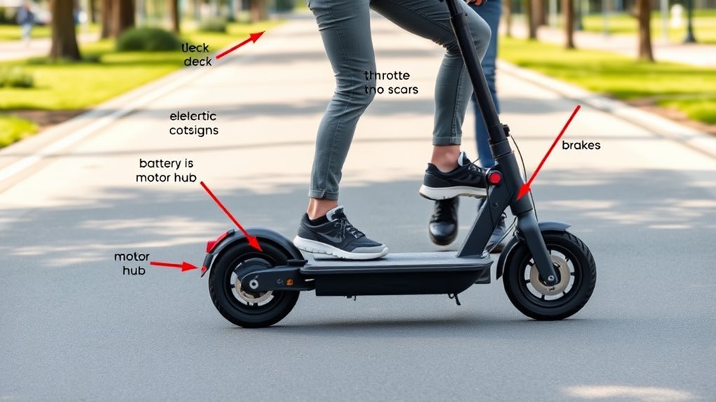 How to Ride an Electric Scooter for Beginners: Step-by-Step Guide battery powered electric scooter motor and controls explained