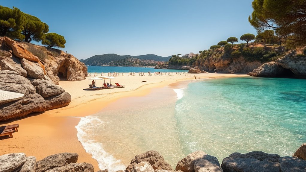 Beach choices near Rome, including train-accessible shores, dune beaches, and island coves