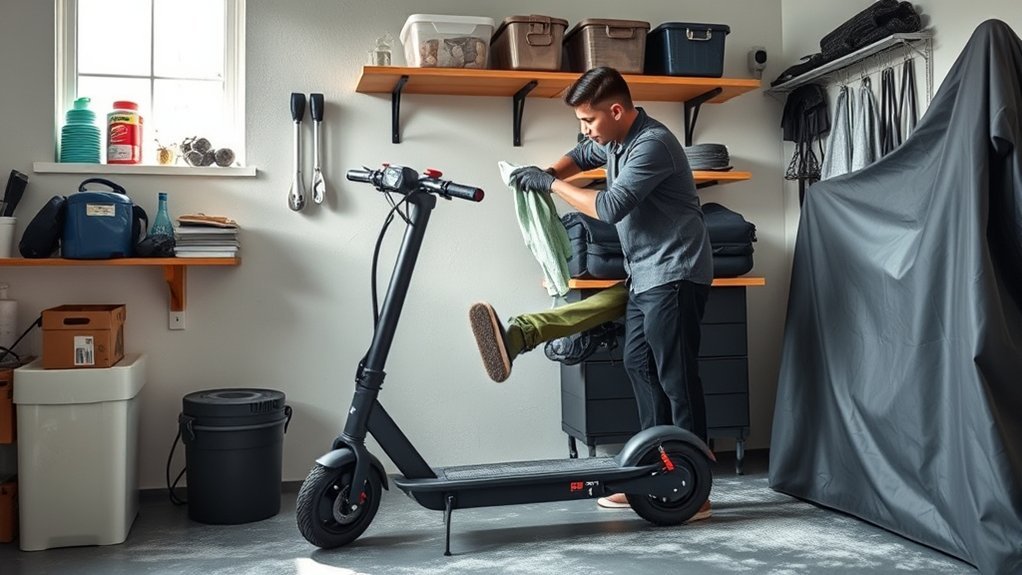 How to Store an Electric Scooter in Winter Cleaning and drying an electric scooter before winter storage