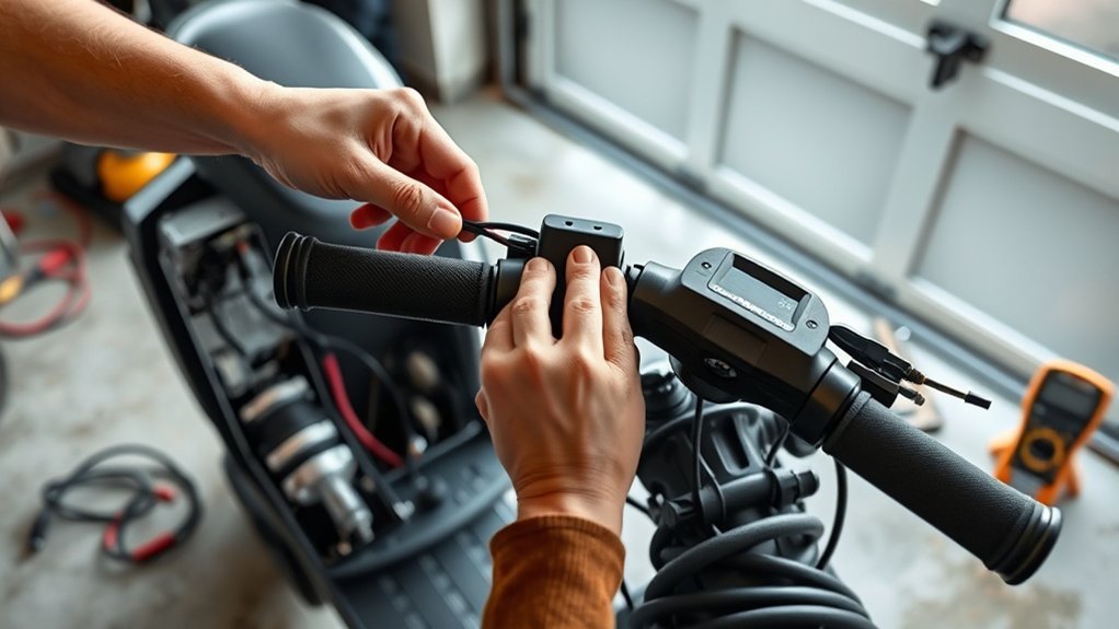 How to Fix E3 Error on an Electric Scooter Inspecting electric scooter wiring harness and handlebar connectors to fix E3 communication error