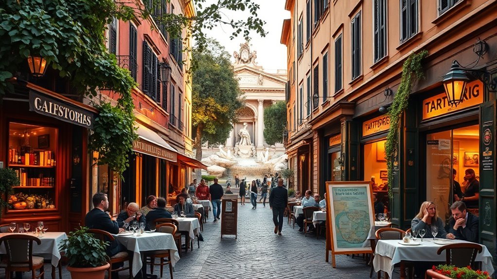 10 Best Restaurants Near the Trevi Fountain in Rome outdoor restaurants and dining streets near the Trevi Fountain in Rome