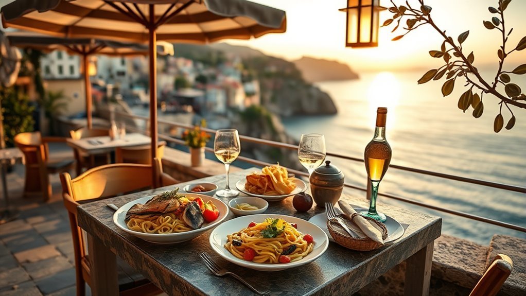 Ligurian pesto, seafood, pasta, and local cuisine in Cinque Terre
