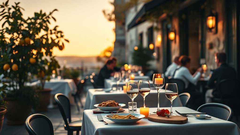 Italian restaurant table celebrating regional food traditions and community