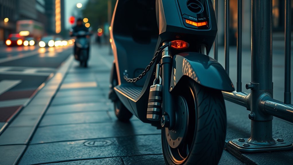 Electric scooter left outside as an easy target for thieves